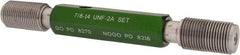 GF Gage - 7/8-14 Go/No Go Truncated Taperlock Thread Setting Plug Gage - Class 2A, Size 4 Handle, Steel - USA Tool & Supply