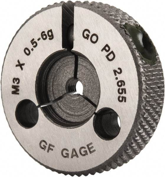 GF Gage - M3x0.5 Go Single Ring Thread Gage - Class 6G - USA Tool & Supply