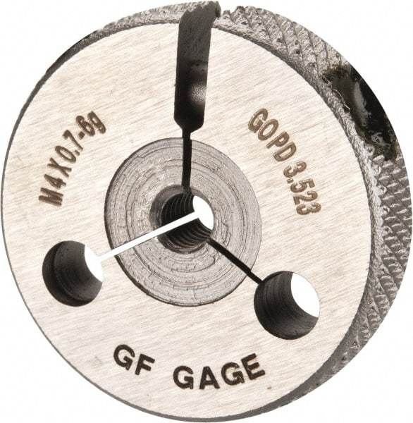 GF Gage - M4x0.7 Go Single Ring Thread Gage - Class 6G - USA Tool & Supply