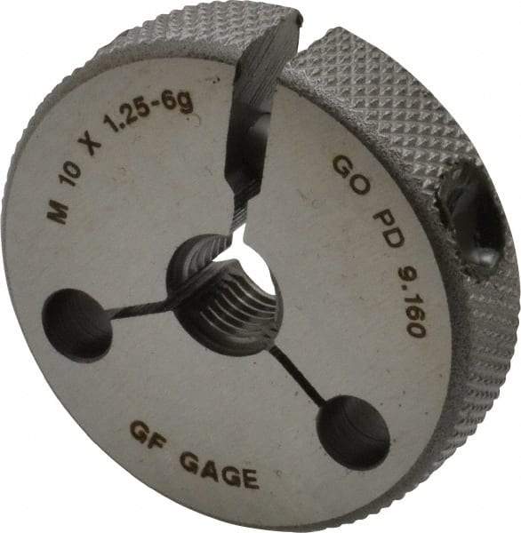 GF Gage - M10x1.25 Go Single Ring Thread Gage - Class 6G - USA Tool & Supply
