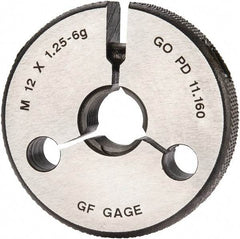 GF Gage - M12x1.25 Go Single Ring Thread Gage - Class 6G - USA Tool & Supply