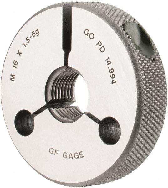 GF Gage - M16x1.5 Go Single Ring Thread Gage - Class 6G - USA Tool & Supply