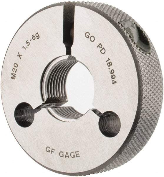 GF Gage - M20x1.5 Go Single Ring Thread Gage - Class 6G - USA Tool & Supply