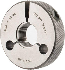 GF Gage - M20x1.5 Go Single Ring Thread Gage - Class 6G - USA Tool & Supply