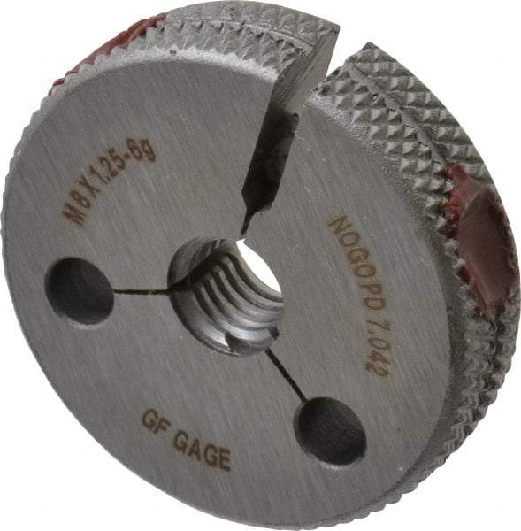 GF Gage - M8x1.25 No Go Single Ring Thread Gage - Class 6G - USA Tool & Supply