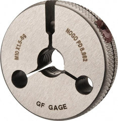 GF Gage - M10x1.5 No Go Single Ring Thread Gage - Class 6G - USA Tool & Supply