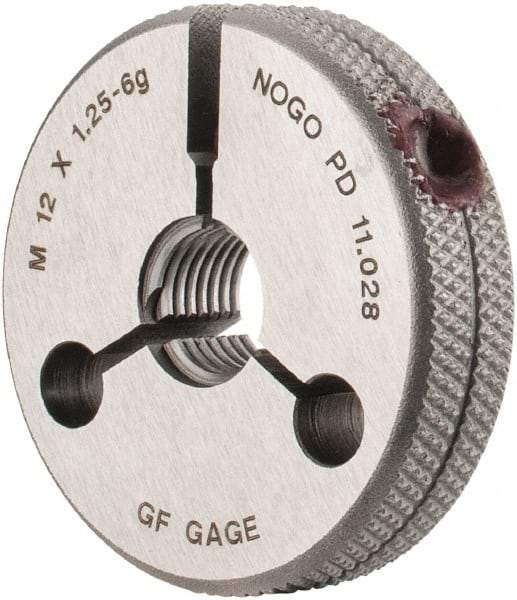 GF Gage - M12x1.25 No Go Single Ring Thread Gage - Class 6G - USA Tool & Supply