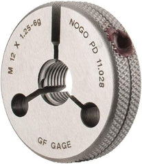 GF Gage - M12x1.25 No Go Single Ring Thread Gage - Class 6G - USA Tool & Supply