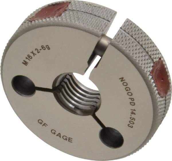 GF Gage - M16x2 No Go Single Ring Thread Gage - Class 6G - USA Tool & Supply