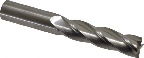 M.A. Ford - 3/4", 3" LOC, 3/4" Shank Diam, 5-1/4" OAL, 4 Flute, Solid Carbide Square End Mill - Single End, Uncoated, Spiral Flute, 30° Helix, Centercutting, Right Hand Cut, Right Hand Flute, Series 122 - USA Tool & Supply