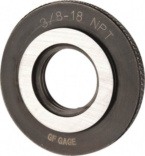 GF Gage - 3/8-18 Thread, Class L1, Ring Pipe Thread Gage - NPT Thread - USA Tool & Supply