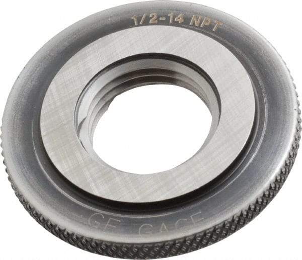 GF Gage - 1/2-14 Thread, Class L1, Ring Pipe Thread Gage - NPT Thread - USA Tool & Supply