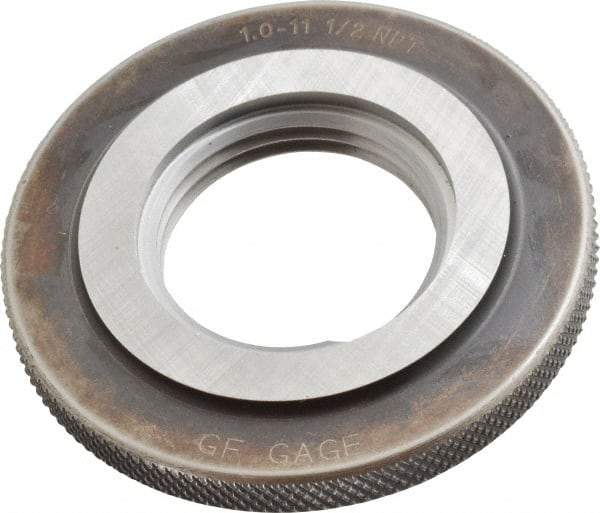 GF Gage - 1 - 11-1/2 Thread, Class L1, Ring Pipe Thread Gage - NPT Thread - USA Tool & Supply