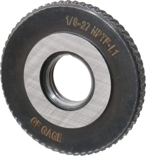 GF Gage - 1/8-27 Thread, Class L1, Ring Pipe Thread Gage - NPTF Thread - USA Tool & Supply
