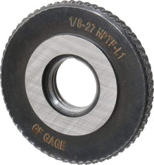 GF Gage - 1/8-27 Thread, Class L1, Ring Pipe Thread Gage - NPTF Thread - USA Tool & Supply