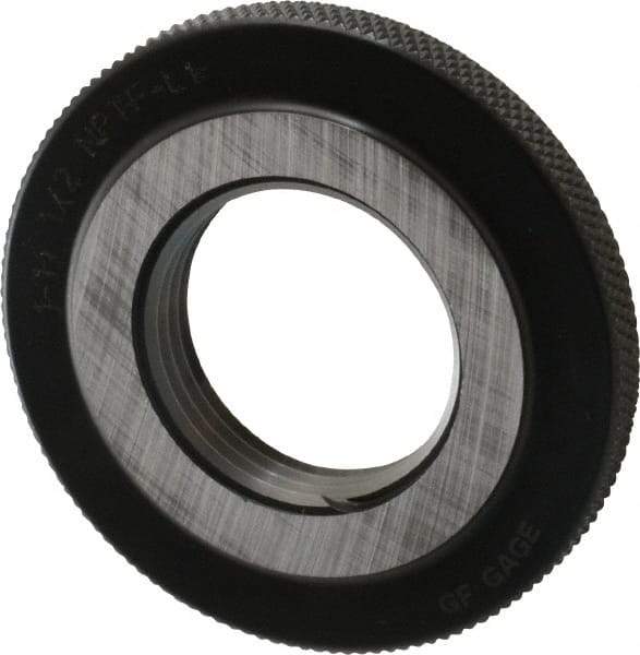 GF Gage - 1 - 11-1/2 Thread, Class L1, Ring Pipe Thread Gage - NPTF Thread - USA Tool & Supply