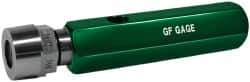 GF Gage - 1/2-14 Single End Tapered Plug Pipe Thread Gage - Handle Size 4 Included, NPTF-6 Step Tolerance - USA Tool & Supply