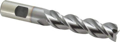 Cleveland - 3/4", 3" LOC, 3/4" Shank Diam, 5-1/4" OAL, 3 Flute, Powdered Metal Square End Mill - Single End, TiCN Finish, Spiral Flute, 42° Helix, Centercutting, Right Hand Cut, Right Hand Flute, Series PM-539R - USA Tool & Supply