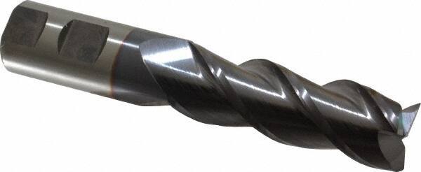 Cleveland - 1", 3" LOC, 1" Shank Diam, 5-1/2" OAL, 3 Flute, Powdered Metal Square End Mill - Single End, TiCN Finish, Spiral Flute, 42° Helix, Centercutting, Right Hand Cut, Right Hand Flute, Series PM-539R - USA Tool & Supply