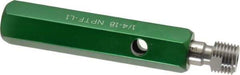 GF Gage - 1/4-18 Single End Tapered Plug Pipe Thread Gage - Handle Size 3 Included, NPTF-L1 Tolerance - USA Tool & Supply