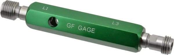 GF Gage - 1/4-18 Double End Tapered Plug Pipe Thread Gage - Handle Size 3, Handle Included, NPTF-L1 & NPTF-L3 Tolerance - USA Tool & Supply