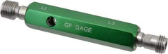 GF Gage - 1/4-18 Double End Tapered Plug Pipe Thread Gage - Handle Size 3, Handle Included, NPTF-L1 & NPTF-L3 Tolerance - USA Tool & Supply