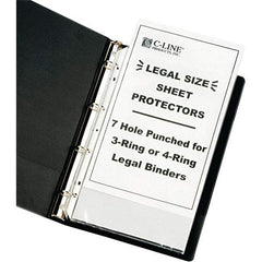 C-LINE - 50 Piece Clear Sheet Protectors-Ring Binder - 14" High x 8-1/2" Wide - USA Tool & Supply