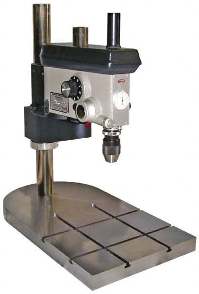 Floor Drill Press: 7″ Swing, 115V, 1 Phase 6-1/2″ Table Length