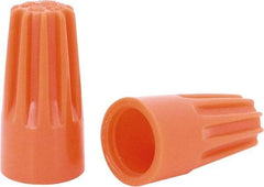 Ideal - 1, 18 + & 1, 20 to 2, 14 AWG, 600 Volt, Flame Retardant, Standard Twist on Wire Connector - Orange, 221°F - USA Tool & Supply