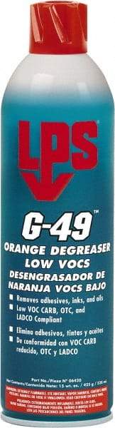 LPS - 20 oz Aerosol Cleaner/Degreaser - Aerosol, Orange - USA Tool & Supply