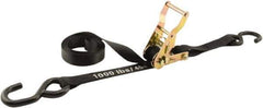 Erickson Manufacturing - 6' Long x 1" Wide, 3,000 Lb Basket Capacity, Polyester & Steel Web Sling - Black - USA Tool & Supply