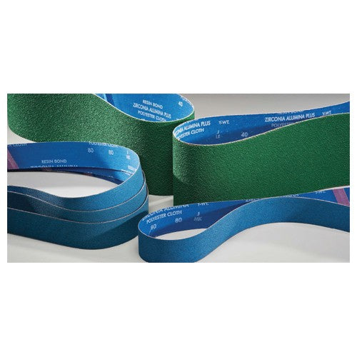 2″ × 48″-80 Grit - Zirconia Alumina - Resin Cloth Narrow Belt - USA Tool & Supply