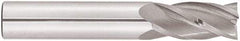 Niagara Cutter - 7/16", 2" LOC, 7/16" Shank Diam, 4-1/2" OAL, 4 Flute, Solid Carbide Square End Mill - Single End, Uncoated, Spiral Flute, 30° Helix, Centercutting, Right Hand Cut, Right Hand Flute, Series C430 - USA Tool & Supply