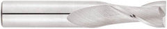 Niagara Cutter - 5/8", 2-1/4" LOC, 5/8" Shank Diam, 5" OAL, 2 Flute, Solid Carbide Square End Mill - Single End, Uncoated, Spiral Flute, 30° Helix, Centercutting, Right Hand Cut, Right Hand Flute, Series C230 - USA Tool & Supply