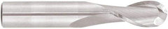 Niagara Cutter - 3/8" Diam, 1" LOC, 2 Flute Solid Carbide Ball End Mill - TiAlN Finish, Single End, 3" OAL, 3/8" Shank Diam, Spiral Flute - USA Tool & Supply