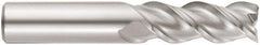 Niagara Cutter - 20mm, 50mm LOC, 20mm Shank Diam, 105mm OAL, 3 Flute, Solid Carbide Square End Mill - Single End, TiCN Finish, Spiral Flute, 45° Helix, Centercutting, Right Hand Cut, Right Hand Flute, Series A345M - USA Tool & Supply