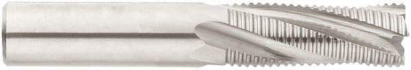 Niagara Cutter - 12mm Diam, Fine Pitch, 32mm LOC, 4 Flute Solid Carbide 45° Corner Chamfer Roughing End Mill - AlTiN Finish, 84mm OAL, 12mm Shank Diam, Single End, Centercutting, 20° Helix - USA Tool & Supply