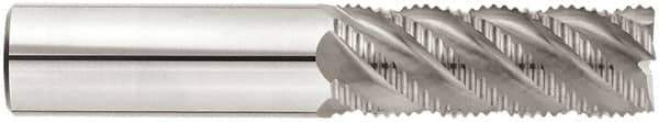 Niagara Cutter - 3/4" Diam, Fine Pitch, 1-5/8" LOC, 5 Flute Solid Carbide 45° Corner Chamfer Roughing End Mill - AlTiN Finish, 4" OAL, 3/4" Shank Diam, Single End, Centercutting, 45° Helix - USA Tool & Supply