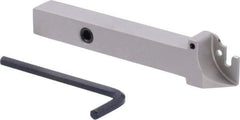 Iscar - External Thread, 0.63" Max Depth of Cut, 1.8mm Min Groove Width, 100mm OAL, Right Hand Indexable Grooving Cutoff Toolholder - 1/2" Shank Height x 1/2" Shank Width, TAG Insert Style, TGT Toolholder Style, Series Tang-Grip - USA Tool & Supply