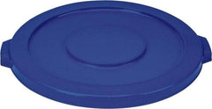 PRO-SOURCE - Round Lid for Use with 20 Gal Round Trash Cans - Blue, Polyethylene, For Brute Trash Cans - USA Tool & Supply