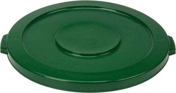 PRO-SOURCE - Round Lid for Use with 32 Gal Round Trash Cans - Green, Polyethylene, For Brute Trash Cans - USA Tool & Supply