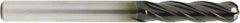 OSG - 3/32" Diam, 3/8" LOC, 4 Flute Solid Carbide Ball End Mill - Diamond Finish, Single End, 1-1/2" OAL, 1/8" Shank Diam, Spiral Flute - USA Tool & Supply