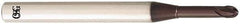 OSG - 3mm Diam, 3mm LOC, 2 Flute Solid Carbide Ball End Mill - TiAlN Finish, Single End, 70mm OAL, 6mm Shank Diam, Spiral Flute - USA Tool & Supply