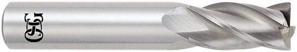 OSG - 1", 4 Flute, Single End, Solid Carbide, 0.09" Corner Radius End Mill - 4" OAL, 30° Helix, Right Hand Flute, 1-1/2" LOC, Right Hand Cut - USA Tool & Supply