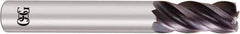 OSG - 1", 4 Flute, Single End, Solid Carbide, 0.06" Corner Radius End Mill - 4" OAL, Right Hand Flute, 1-1/2" LOC, Right Hand Cut - USA Tool & Supply