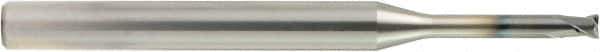OSG - 2.5mm, 2 Flute, Single End, Solid Carbide, 0.2mm Corner Radius End Mill - 70mm OAL, 30° Helix, Right Hand Flute, 2.2mm LOC, Right Hand Cut, - USA Tool & Supply