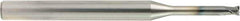 OSG - 0.5mm, 2 Flute, Single End, Solid Carbide, 0.05mm Corner Radius End Mill - 50mm OAL, 30° Helix, Right Hand Flute, 0.4mm LOC, Right Hand Cut, - USA Tool & Supply