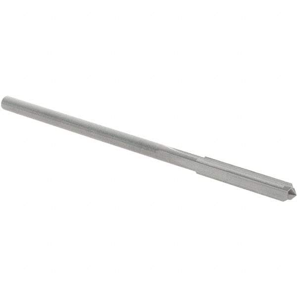 OSG - #34 Solid Carbide Chucking Reamer - Straight Flute, 3/32" Straight Shank, 5/8" Flute Length, 2-1/4" OAL - USA Tool & Supply