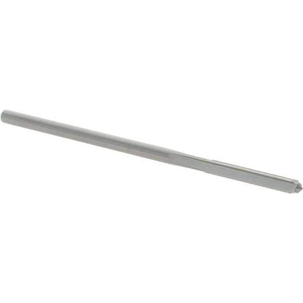 OSG - #38 Solid Carbide Chucking Reamer - Straight Flute, 3/32" Straight Shank, 5/8" Flute Length, 2-1/4" OAL - USA Tool & Supply