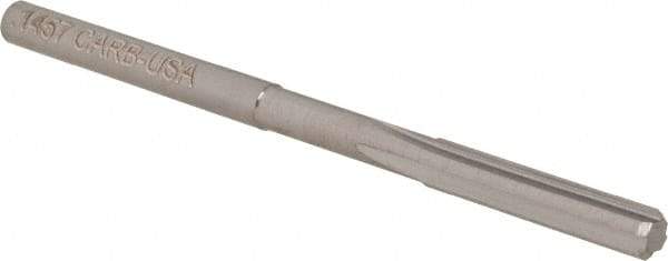 OSG - 3.7mm Solid Carbide Chucking Reamer - Straight Flute, 3.57mm Straight Shank, 19mm Flute Length, 64mm OAL - USA Tool & Supply